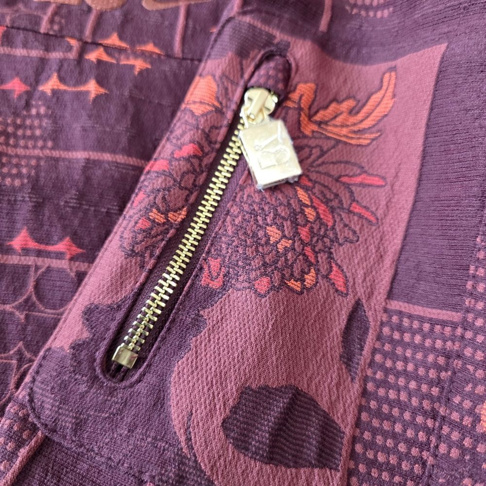 Nike Naomi Osaka Jacquard Jacket Burgundy Floral Gold Women's Medium FV7795-652 - Picture 10 of 13